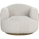 Tadeo Warm Brown / Dove Cream Swivel Armchair